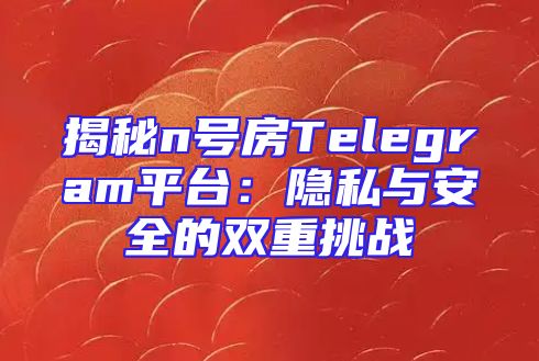 揭秘n号房Telegram平台：隐私与安全的双重挑战