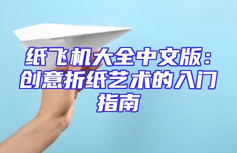 纸飞机大全中文版：创意折纸艺术的入门指南