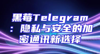 黑莓Telegram：隐私与安全的加密通讯新选择