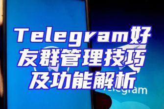Telegram好友群管理技巧及功能解析