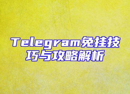 Telegram免挂技巧与攻略解析