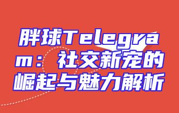胖球Telegram：社交新宠的崛起与魅力解析