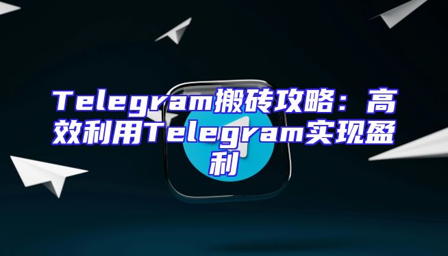 Telegram搬砖攻略：高效利用Telegram实现盈利