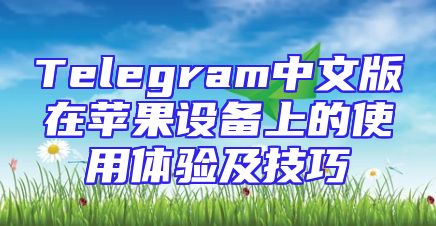 Telegram中文版在苹果设备上的使用体验及技巧