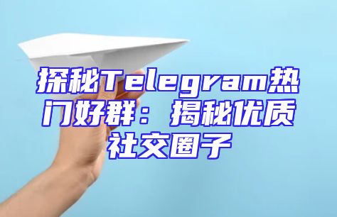 探秘Telegram热门好群：揭秘优质社交圈子