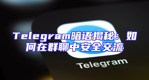 Telegram暗语揭秘：如何在群聊中安全交流