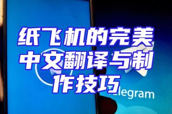 纸飞机的完美中文翻译与制作技巧