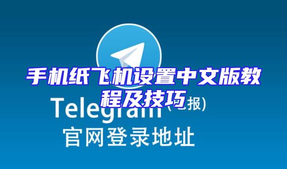 手机纸飞机设置中文版教程及技巧