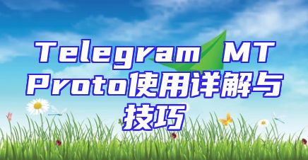 Telegram MTProto使用详解与技巧