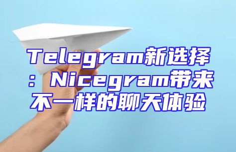 Telegram新选择：Nicegram带来不一样的聊天体验