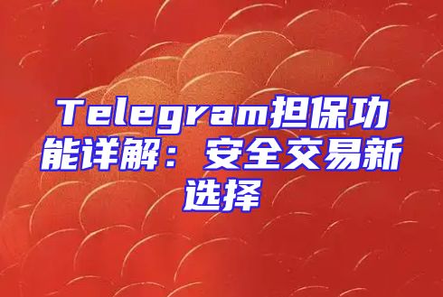 Telegram担保功能详解：安全交易新选择