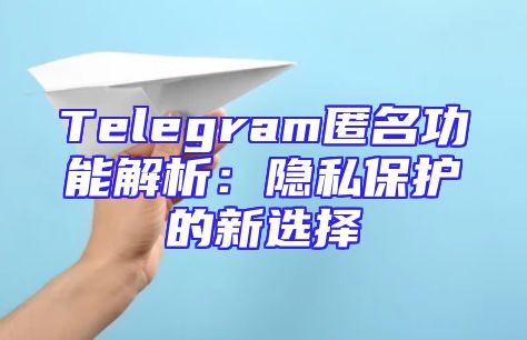 Telegram匿名功能解析：隐私保护的新选择