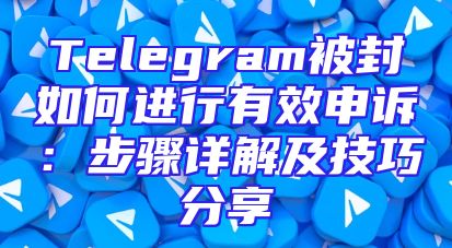 Telegram被封如何进行有效申诉：步骤详解及技巧分享
