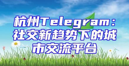 杭州Telegram：社交新趋势下的城市交流平台