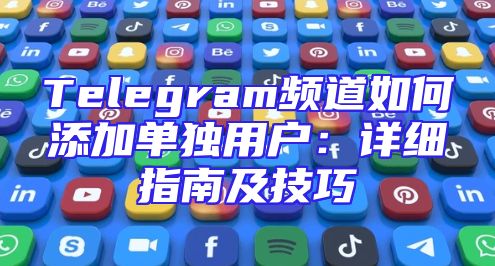 Telegram频道如何添加单独用户：详细指南及技巧