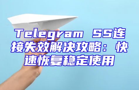Telegram SS连接失效解决攻略：快速恢复稳定使用