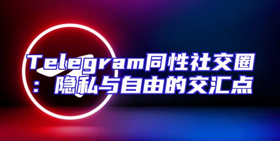 Telegram同性社交圈：隐私与自由的交汇点