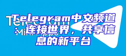 Telegram中文频道：连接世界，共享信息的新平台