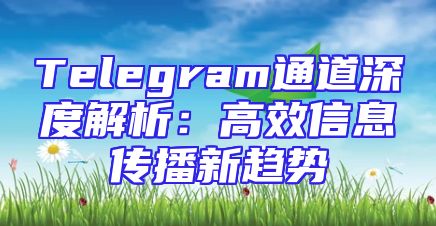 Telegram通道深度解析：高效信息传播新趋势