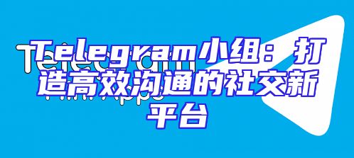 Telegram小组：打造高效沟通的社交新平台