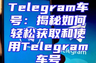 Telegram车号：揭秘如何轻松获取和使用Telegram车号