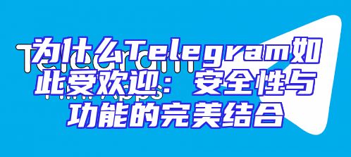 为什么Telegram如此受欢迎：安全性与功能的完美结合