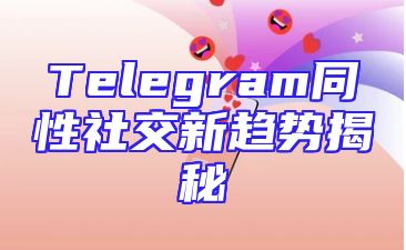 Telegram同性社交新趋势揭秘