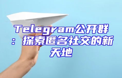 Telegram公开群：探索匿名社交的新天地