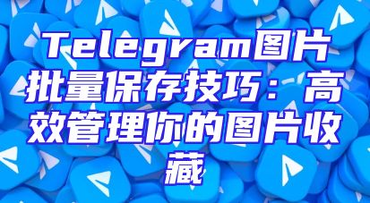 Telegram图片批量保存技巧：高效管理你的图片收藏
