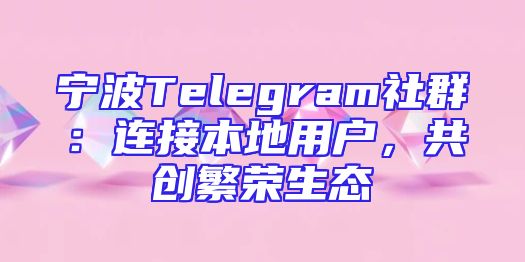 宁波Telegram社群：连接本地用户，共创繁荣生态
