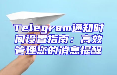 Telegram通知时间设置指南：高效管理您的消息提醒