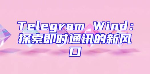 Telegram Wind：探索即时通讯的新风口