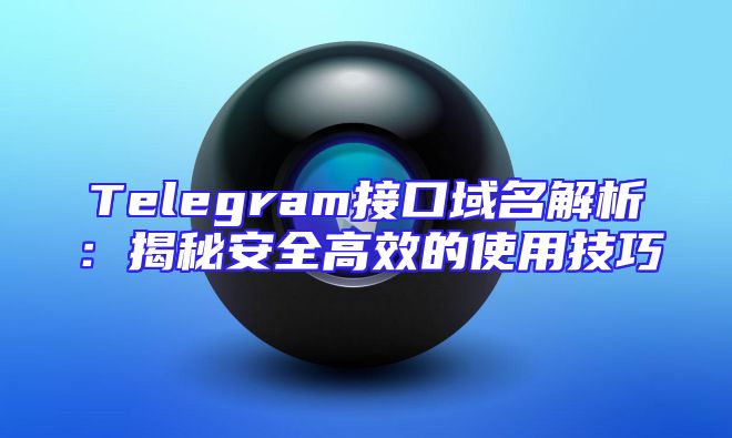Telegram接口域名解析：揭秘安全高效的使用技巧