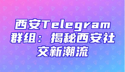 西安Telegram群组：揭秘西安社交新潮流