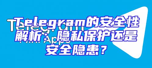Telegram的安全性解析：隐私保护还是安全隐患？