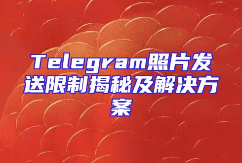 Telegram照片发送限制揭秘及解决方案