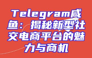 Telegram咸鱼：揭秘新型社交电商平台的魅力与商机