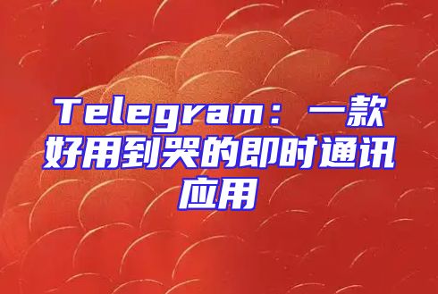 Telegram：一款好用到哭的即时通讯应用