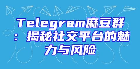 Telegram麻豆群：揭秘社交平台的魅力与风险