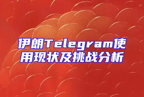 伊朗Telegram使用现状及挑战分析